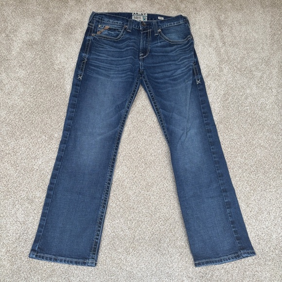 Ariat M7 Denim Jeans Slim Fit Straight Leg Men's Size 32X30 Western Rodeo - Picture 1 of 10
